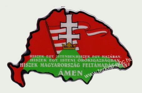 Műgyantás domború Nagymagyarország Hiszek egy.. matrica Műgyantás domború Nagymagyarország Hiszek egy.. matrica