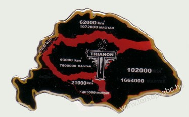 Műgyantás domború Trianon matrica Műgyantás domború Trianon matrica