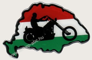 Műgyantás domború NMO nemzeti színű motoros matrica Műgyantás domború NMO nemzeti színű motoros matrica