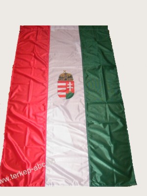 Függőleges nemzeti színű címeres zászló (150X90cm) Függőleges nemzeti színű címeres zászló (150X90cm)