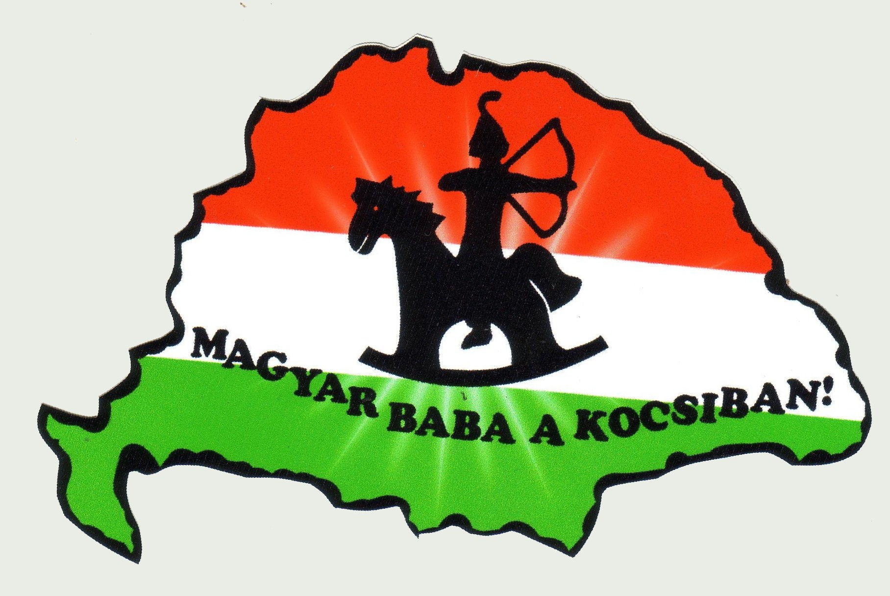 Nemzeti színű Nagy-Magyarország Magyar baba a kocsiban külső matrica (14X8cm) Nemzeti színű Nagy-Magyarország Magyar baba a kocsiban külső matrica (14X8cm)