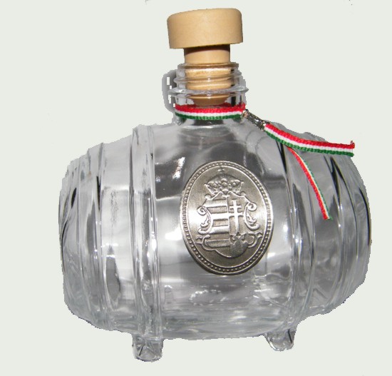 Üveghordó ón Kossuth címerrel 0,5 liter Üveghordó ón Kossuth címerrel 0,5 liter