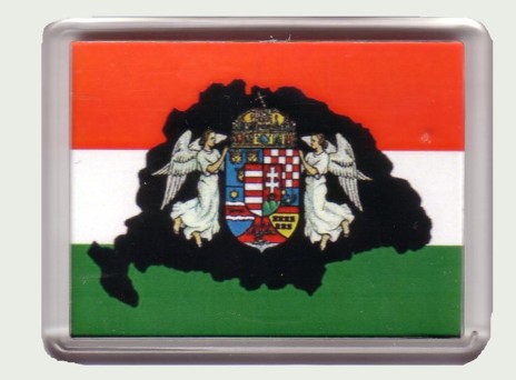 Fekete Nagy-Magyarország angyalos hűtőmágnes (műanyag keretes) Fekete Nagy-Magyarország angyalos hűtőmágnes (műanyag keretes)