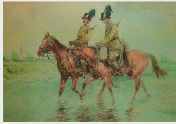 Lovas csendőrök képeslap (15X10,5cm) Lovas csendőrök képeslap (15X10,5cm)