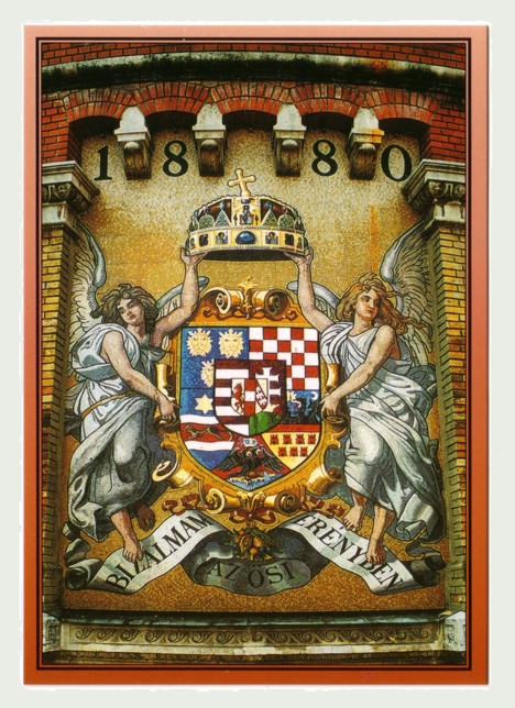 Budapest angyalos címer képeslap (15X10,5cm) Budapest angyalos címer képeslap (15X10,5cm)