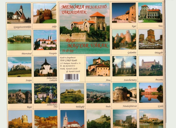 Memória fejlesztő társasjáték - Régi magyar várak Memória fejlesztő társasjáték - Régi magyar várak