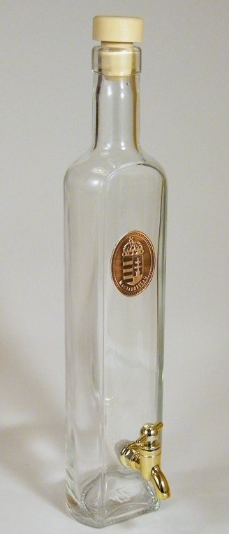 Csapos üveg réz címerrel 0,5l Csapos üveg réz címerrel 0,5l
