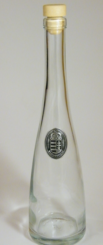 Keskeny boros üveg ón címerrel 0,5l Keskeny boros üveg ón címerrel 0,5l