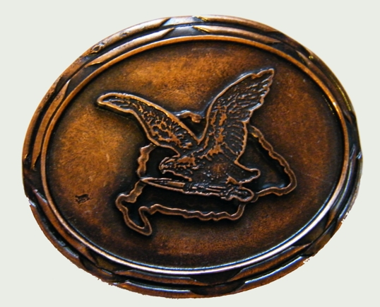 Sötét bronz Nagy-Magyarországos nagy turulos övcsat (7,5 X 6,5cm) Sötét bronz Nagy-Magyarországos nagy turulos övcsat (7,5 X 6,5cm)