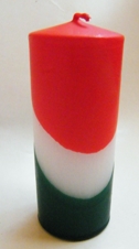 Nemzeti színű tuskógyertya 12cm Nemzeti színű tuskógyertya 12cm