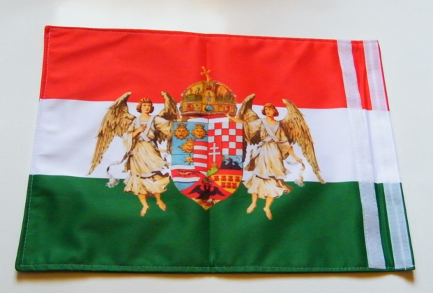 Kétoldalas nemzeti színű barna angyalos zászló hajóra tépőzárral (30X40cm) Kétoldalas nemzeti színű barna angyalos zászló hajóra tépőzárral (30X40cm)