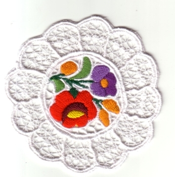 Kalocsai kerek terítő II. 10 cm átmérő Kalocsai kerek terítő II. 10 cm átmérő