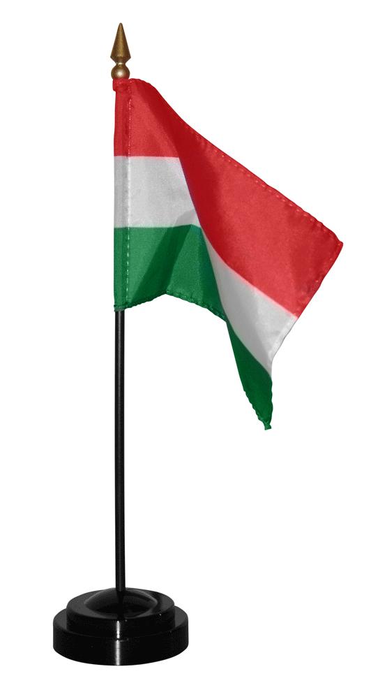 Nemzeti zászló műanyag asztali tartóval Nemzeti zászló műanyag asztali tartóval