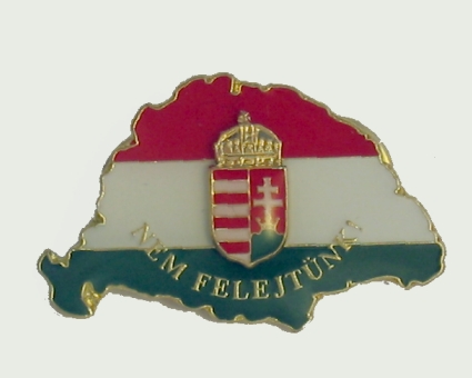 Nagy-Magyarországos zászlós címeres jelvény (39x24 mm) Nagy-Magyarországos zászlós címeres jelvény (39x24 mm)
