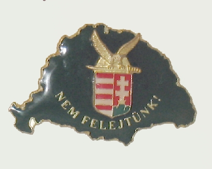 Nagy-Magyarországos zöld turulos címeres jelvény (39x24 mm Nagy-Magyarországos zöld turulos címeres jelvény (39x24 mm