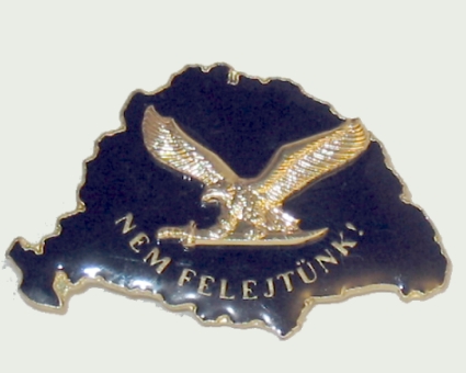 Nagy-Magyarországos fekete turulos jelvény (39x24 mm) Nagy-Magyarországos fekete turulos jelvény (39x24 mm)