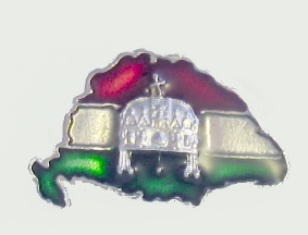 Nagy-Magyarországos jelvény ezüstös, koronás (32 mm) Nagy-Magyarországos jelvény ezüstös, koronás (32 mm)