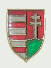 Szabír -Magyar pajzs címeres jelvény (14x20 mm) Szabír -Magyar pajzs címeres jelvény (14x20 mm)