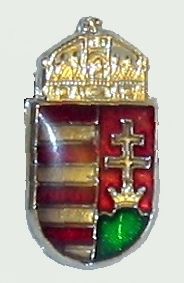 Magyar címeres (18mm) jelvény ezüst színű Magyar címeres (18mm) jelvény ezüst színű