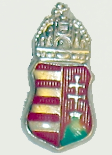 Koronás címer (22mm) ezüst színű jelvény Koronás címer (22mm) ezüst színű jelvény