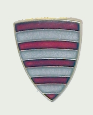 Árpádsávos pajzs jelvény ezüst csíkkal (16x21 mm) Árpádsávos pajzs jelvény ezüst csíkkal (16x21 mm)