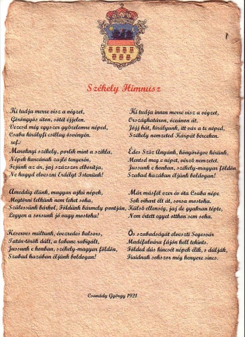 Merített Székely Himnusz A/4 Merített Székely Himnusz A/4