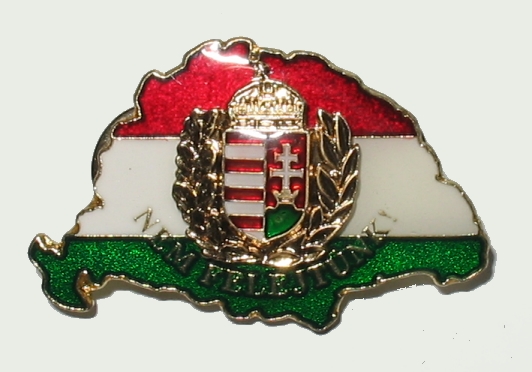 Nagy-Magyarországos koszorús címeres jelvény (39x24 mm) Nagy-Magyarországos koszorús címeres jelvény (39x24 mm)