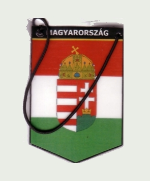 Autós zászló, 5 szögletű, Magyarország felirattal, fóliázott, gumis (6x9 cm) Autós zászló, 5 szögletű, Magyarország felirattal, fóliázott, gumis (6x9 cm)
