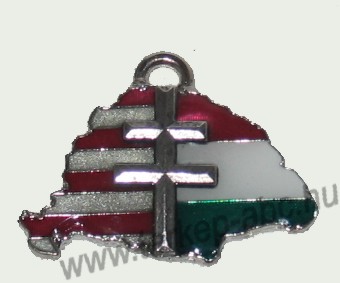 Nagy-Magyarországos osztott kettőskeresztes kulcstartó (39x24mm) Nagy-Magyarországos osztott kettőskeresztes kulcstartó (39x24mm)