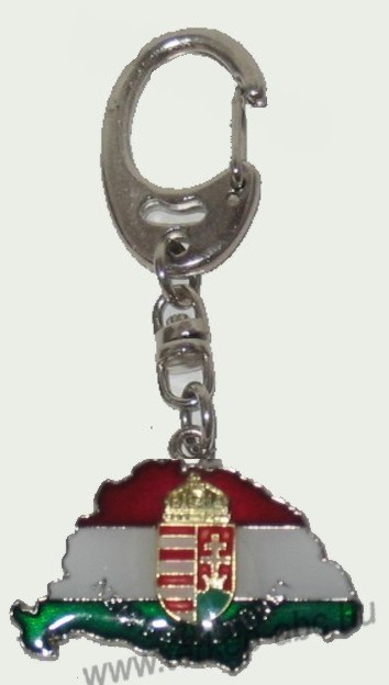 Nagy-Magyarországos nemzeti színű címeres kulcstartó (39x24mm) Nagy-Magyarországos nemzeti színű címeres kulcstartó (39x24mm)
