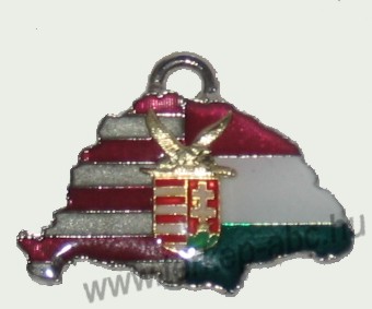 Nagy-Magyarországos osztott turulos címeres bőrszíjas nyaklánc (39x24mm) Nagy-Magyarországos osztott turulos címeres bőrszíjas nyaklánc (39x24mm)