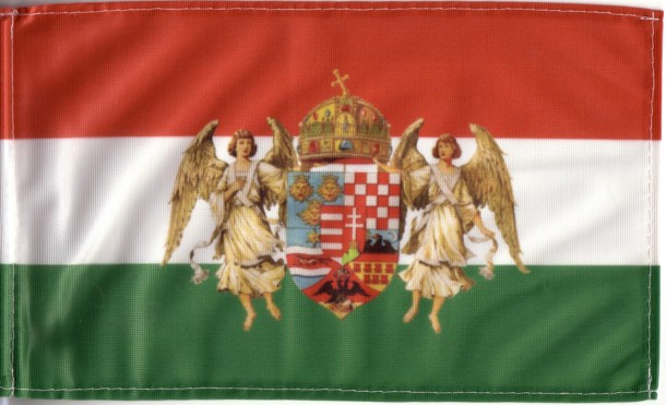 Kétoldalas nemzeti színű barna angyalos zászló hajóra (30X40cm) Kétoldalas nemzeti színű barna angyalos zászló hajóra (30X40cm)