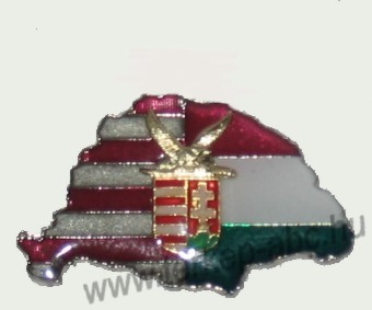 Nagy-Magyarországos osztott, turulos címeres jelvény (39x24 mm) Nagy-Magyarországos osztott, turulos címeres jelvény (39x24 mm)
