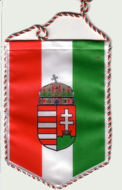 5 szögletű autós címeres zsinóros zászló (11x16 cm) 5 szögletű autós címeres zsinóros zászló (11x16 cm)