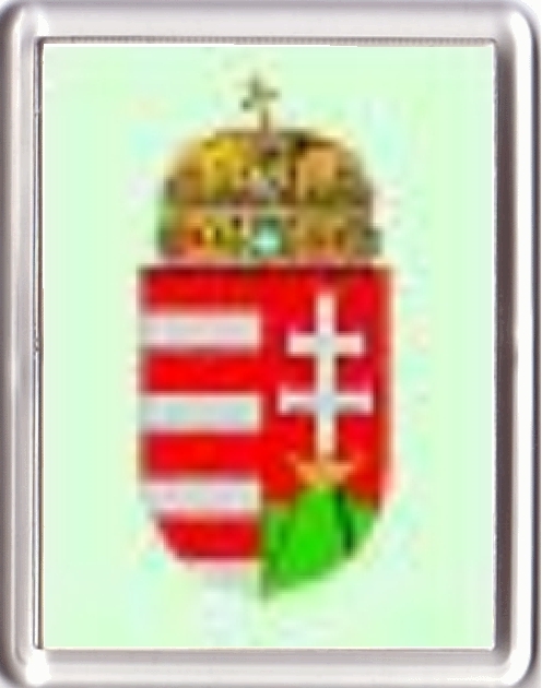 Magyar címer zöld alapon hűtőmágnes (műanyag keretes) Magyar címer zöld alapon hűtőmágnes (műanyag keretes)