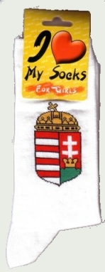 Magyar címeres fehér zokni Magyar címeres fehér zokni
