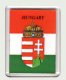 Magyar címer Hungary felírattal hűtőmágnes (műanyag keretes mágnes)