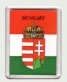 Magyar cmer Hungary felrattal hűtőmgnes (manyag keretes mgnes)