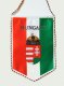 5 szögletű autós címeres zsinóros zászló Hungary felírattal (11x16 cm) 5 szögletű autós címeres zsinóros zászló Hungary felírattal (11x16 cm)