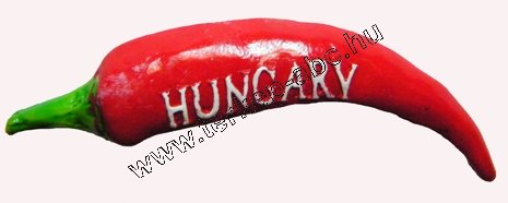Paprika hűtőmgnes Hungary felrattal 7,5 cm - Kattintsra bezrul