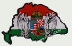 Műgyantás nemzeti színű Nagymagyarország angyalos hűtőmágnes