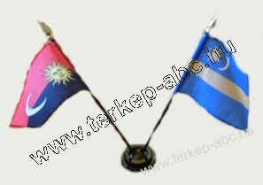 Székely és Erdély zászlók asztali tartóval - Kattintásra bezárul