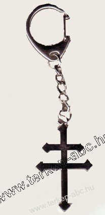 Kettőskereszt kulcstart (3,5x3cm) - Kattintsra bezrul