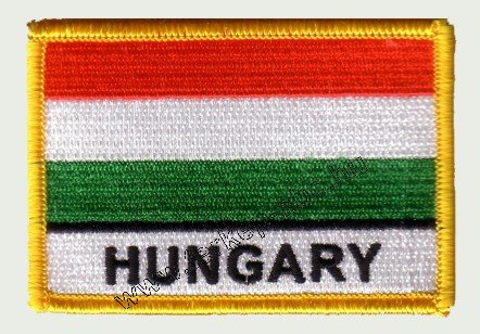 Felvasalhat hmzett piros-fehr-zld matrica Hungary felrattal (8,5 X 5,5cm ) - Kattintsra bezrul