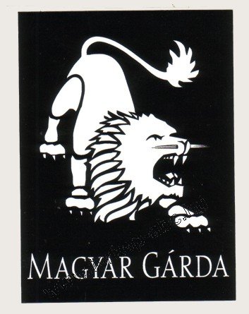 Magyar Gárda négyszögletes matrica (7,5x10 cm) - Kattintásra bezárul