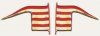 Műgyant�s �rp�ds�vos harci z�szl� h�tőm�gnes 1 p�r (9,5 X 6 cm)