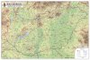 Magyarország domborzata és vizei (1:800 000), 70x50 cm, (B/2), fóliás faléces