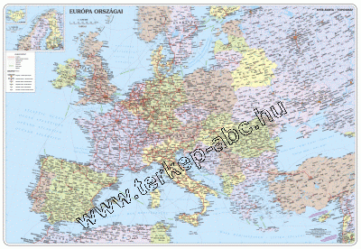 Eurpa orszgai (1:6 250 000), 70x50 cm, (B/2), flis falces - Kattintsra bezrul