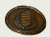 Ovális bronz koszorús címeres övcsat (8X6,5cm)