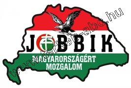Nagy-Magyarországos Jobbik matrica (15x10 cm), külső - Kattintásra bezárul